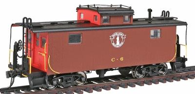 Intermountain Railway 1226 HO Scale Centralia Car Shops NE-5 Caboose - Ready to Run -- Boston & Maine (brown, red, Minute Man Logo)
