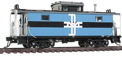 Intermountain Railway 1227 HO Scale Centralia Car Shops NE-5 Caboose - Ready to Run -- Boston & Maine (McGinnis Scheme, blue, black Stripe, Large Logo)