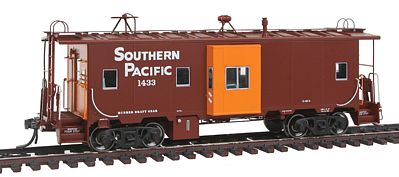 Intermountain Railway 1301 HO Scale Southern Pacific Class C-40-4 Bay Window Caboose - Ready to Run -- Southern Pacific (1400-Series As-Delivered Scheme, Boxcar Red, orange Bay)