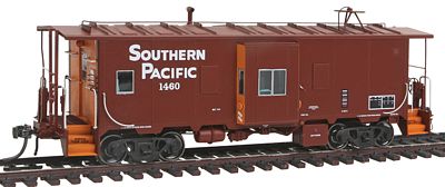 Intermountain Railway 1310 HO Scale SP Class C-40-4 Bay Window Caboose w/End-Mounted Markers - Ready to Run -- Southern Pacific (Boxcar Red, orange Ends)