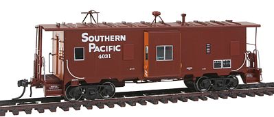 Intermountain Railway 1315 HO Scale Southern Pacific Class C-40-4 Bay Window Caboose 1973-75 Rebuild Ready to Run -- Southern Pacific (Boxcar Red, orange Ends)