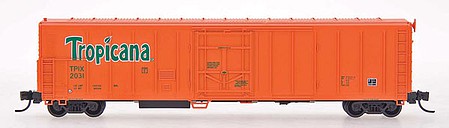 Intermountain Railway 21009 N Scale 57' Mechanical Refrigerator Car - Ready to Run -- Tropicana (1997, orange, green, leaf over "i")