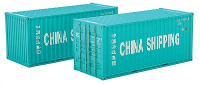 Intermountain Railway 30051 HO Scale 20' Corrugated Container w/Corrugated Doors - Ready to Run -- China Shipping CCLU (green, white)