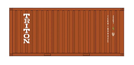 Intermountain Railway 30062 HO Scale 20' Corrugated Container w/Corrugated Doors - Assembled -- Triton (brown)