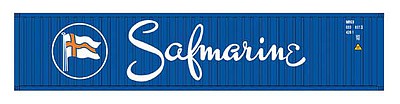 Intermountain Railway 30265 HO Scale 40' Corrugated Container 2-Pack - Ready to Run -- Safmarine (blue, white)