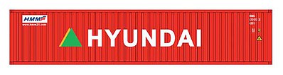 Intermountain Railway 30267 HO Scale 40' Corrugated Container 2-Pack - Ready to Run -- Hyundai (orange, white, green)