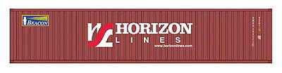 Intermountain Railway 30269 HO Scale 40' Corrugated Container 2-Pack - Ready to Run -- Horizon Lines - Beacon (brown, white, red)