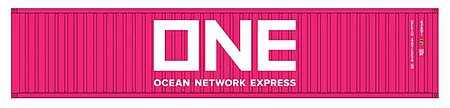 Intermountain Railway 30271 HO Scale 40' Corrugated Container 2-Pack - Ready to Run -- Ocean Network Express ONE (magenta, white)