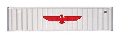 Intermountain Railway 30302 HO Scale 40' Rib-Side Container 2-Pack - Assembled - A-Line -- American President Lines (Late Scheme, white, red, Eagle Logo)