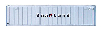 Intermountain Railway 30306 HO Scale 40' Rib-Side Container 2-Pack - Assembled - A-Line -- Sea-Land (Late, white, black, red)