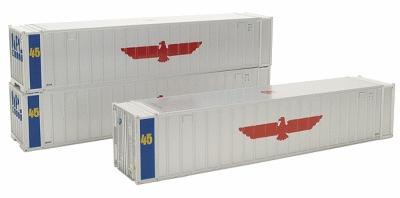 Intermountain Railway 30351 HO Scale 45' Rib Sided Container 3-Pack (Assembled A-Line Models) -- American Presidents Line