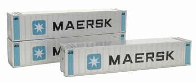 Intermountain Railway 30352 HO Scale 45' Rib Sided Container - 3-Pack (Assembled A-Line Models) -- Maersk