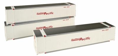 Intermountain Railway 30413 HO Scale 48' Smooth Side Container 2-Pack - Ready to Run - A-Line -- Southern Pacific (white, red, Speed Lettering)