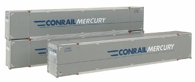Intermountain Railway 30453 HO Scale 53' Smooth Side Container - 3-Pack (Assembled A-Line Models) -- Conrail "Mercury"