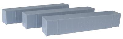 Intermountain Railway 30500 HO Scale 53' DuraPlate Container 3-Pack -- Undecorated