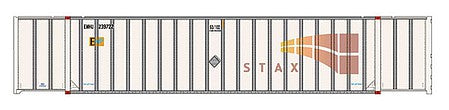 Intermountain Railway 30626 HO Scale 53' Hyundai Hi-Cube Container 2-Pack - Ready to Run -- EMP EMHU (Ex-STAX No Patch, white, red, orange, yellow w/Small EMP Logo)