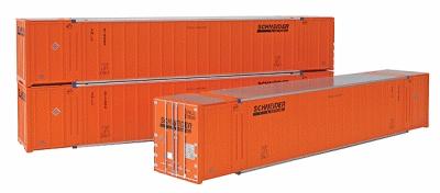 Intermountain Railway 30653 HO Scale 53' Hyundai Container Late Version 2-Pack - Ready to Run -- Schneider National