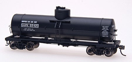 Intermountain Railway 33002 HO Scale Type 103W 10,000-Gallon Welded Tank Car - Ready to Run -- Shippers Car Line SHPX (black)