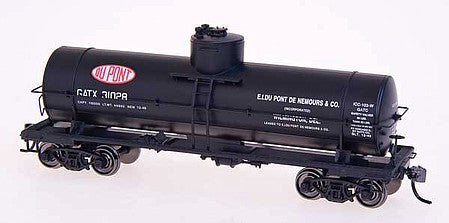 Intermountain Railway 33050 HO Scale Type 103W 10,000-Gallon Welded Tank Car - Ready to Run -- DuPont (black, red, white)