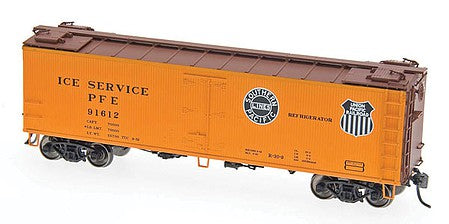 Intermountain Railway 34161 HO Scale 40' Wood Refrigerator Car - Ready to Run -- Pacific Fruit Express (orange, PFE red, black-and-white UP and SP Logos)
