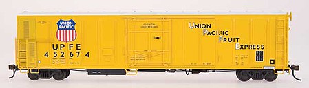 Intermountain Railway 34751 HO Scale R-70-15 Refrigerator Car - Ready to Run -- Union Pacific Fruit Express (yellow, white, black, Large Shield)