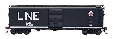 Intermountain Railway 37217 HO Scale X-29 40' Boxcar - Ready to Run -- Lehigh & New England (black, white, Large LNE and Fried Egg Logo)