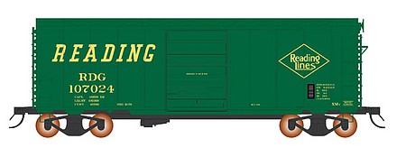 Intermountain Railway 38711 HO Scale 1938 AAR 10'6" Boxcar, 4-3-1 Improved Dreadnaught Ends, 8' Door - Ready to -- Reading