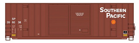 Intermountain Railway 4132001 HO Scale Gunderson 50' Hi-Cube Double-Plug-Door Boxcar Modern Ends - Ready to Run - Val -- Southern Pacific (Boxcar Red, white, red Sunset Logo, Youngstown Doors)