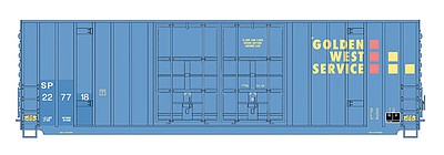 Intermountain Railway 4133010 HO Scale Gunderson 50' Hi-Cube Double-Plug Door Boxcar - Ready to Run - Value Line -- Golden West Service SP (2003, blue, yellow, red)