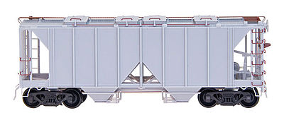 Intermountain Railway 43699 HO Scale 1958 Cubic Foot 2-Bay Covered Hopper Undecorated Kit -- Open SIdes