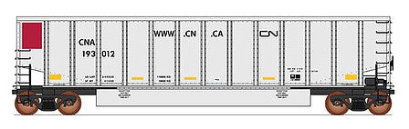 Intermountain Railway 4401014 HO Scale 14-Panel Coalporter(R) Coal Gondola - Ready to Run - Value Line -- Canadian National CNA (silver, red, Website Address)