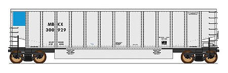 Intermountain Railway 4401021 HO Scale 14-Panel Coalporter(R) Coal Gondola - Ready to Run - Value Line -- Mitsui Rail Capital MBKX (silver, blue)