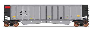 Intermountain Railway 4402003 HO Scale Trinity Aluminator(R) Coal Gondola - Ready to Run - Value Line -- CIT Group Capital Finance CITX (silver, black, red)