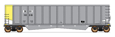 Intermountain Railway 4402005 HO Scale Trinity Aluminator(R) Coal Gondola - Ready to Run - Value Line -- Detroit Edison DEEX (silver, yellow)