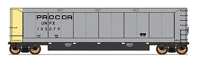 Intermountain Railway 4403002 HO Scale AeroFlo Coal Gondola - Ready to Run - Value Line -- Procor Ltd. UNPX (silver, yellow, black)