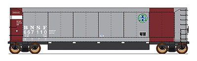 Intermountain Railway 4403003 HO Scale AeroFlo Coal Gondola - Ready to Run - Value Line -- Burlington Northern & Santa Fe (silver, Boxcar Red; Circle/Cross Logo)