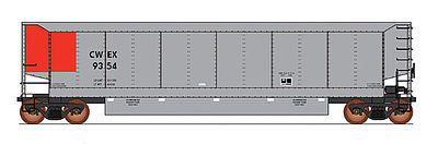 Intermountain Railway 4404004 HO Scale AeroFlo II Coal Gondola - Ready to Run - Value Line -- Midwest Generation CWEX (silver, red)