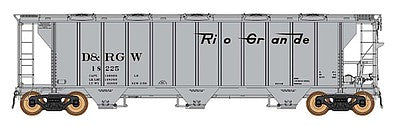 Intermountain Railway 449003 HO Scale ACF 2927 Cu. Ft. Covered Hopper - Ready to Run -- Denver & Rio Grande Western (gray, Small Flying Grande)