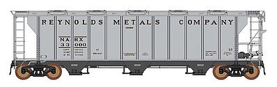 Intermountain Railway 449004 HO Scale ACF 2927 Cu. Ft. Covered Hopper - Ready to Run -- Reynolds Metals NAHX (gray)