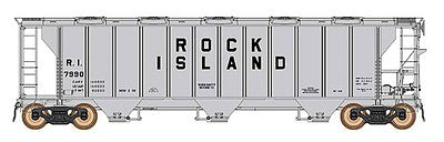 Intermountain Railway 449007 HO Scale ACF 2927 Cu. Ft. Covered Hopper - Ready to Run -- Rock Island (gray)