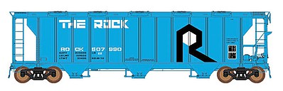 Intermountain Railway 449010 HO Scale ACF 2927 Cu. Ft. Covered Hopper - Ready to Run -- Rock Island (blue, black, white)