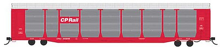 Intermountain Railway 452106 HO Scale Bi-Level Auto Rack - Ready to Run -- Canadian Pacific (red flat and rack, CP Rail Lettering)