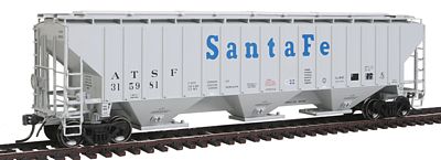 Intermountain Railway 45387 HO Scale PS2CD 4750 Cubic Foot 3-Bay Covered Hopper - Ready to Run -- Atchison, Topeka & Santa Fe