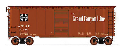 Intermountain Railway 45430 HO Scale 40' PS-1 Boxcar - Ready to Run -- Santa Fe (Boxcar Red, Square Logo, Grand Canyon Line Slogan)