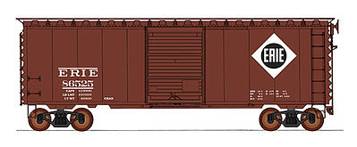 Intermountain Railway 45452 HO Scale 40' PS-1 Boxcar - Ready to Run -- Erie Lackawanna (Boxcar Red, white, black, Large Diamond Logo)