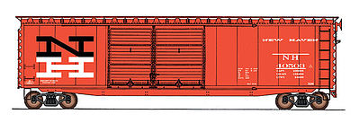 Intermountain Railway 45611 HO Scale 50' PS-1 Double-Door Boxcar - Ready to Run -- New Haven (orange, white, black, McGinnis Logo)