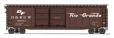Intermountain Railway 45629 HO Scale 50' PS-1 Double-Door Boxcar - Ready to Run -- Denver & Rio Grande Western (Boxcar Red, white, Flying Grande Logo)