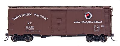 Intermountain Railway 45733 HO Scale 1937 AAR 40' Boxcar - Ready to Run -- Northern Pacific (Mineral Red, red, white, black, Mainstreet Slogan)