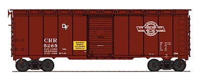 Intermountain Railway 45782 HO Scale Post-War 10' Inside-Height 40' Boxcar - Ready to Run -- Clinchfield (Boxcar Red)