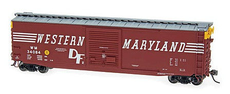 Intermountain Railway 45928 HO Scale 50' PS-1 Single-Door Boxcar - Ready to Run -- Western Maryland (Boxcar Red, Speed Lettering, Large DF)